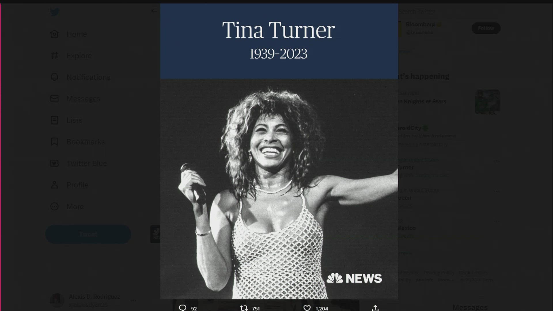 Music legend Tina Turner has died at the age of 83 following a long illness